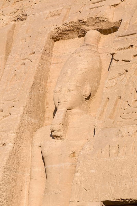 Colossal statue at Hathor temple of queen Nefertari