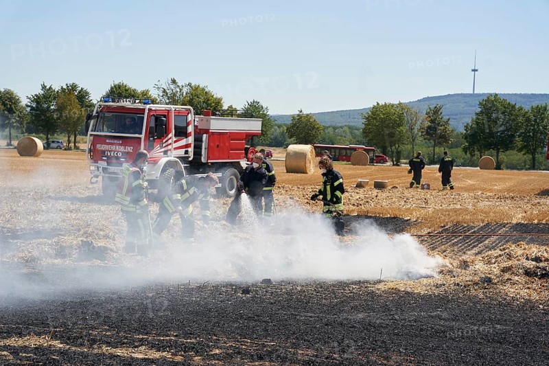 Firefighters fight field fires caused by drought