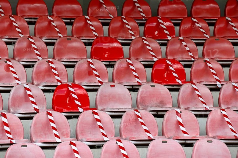 Red seats in Franz Kremer Stadium
