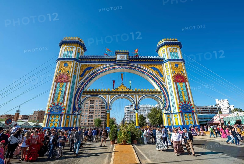 Visitors at the entrance gate