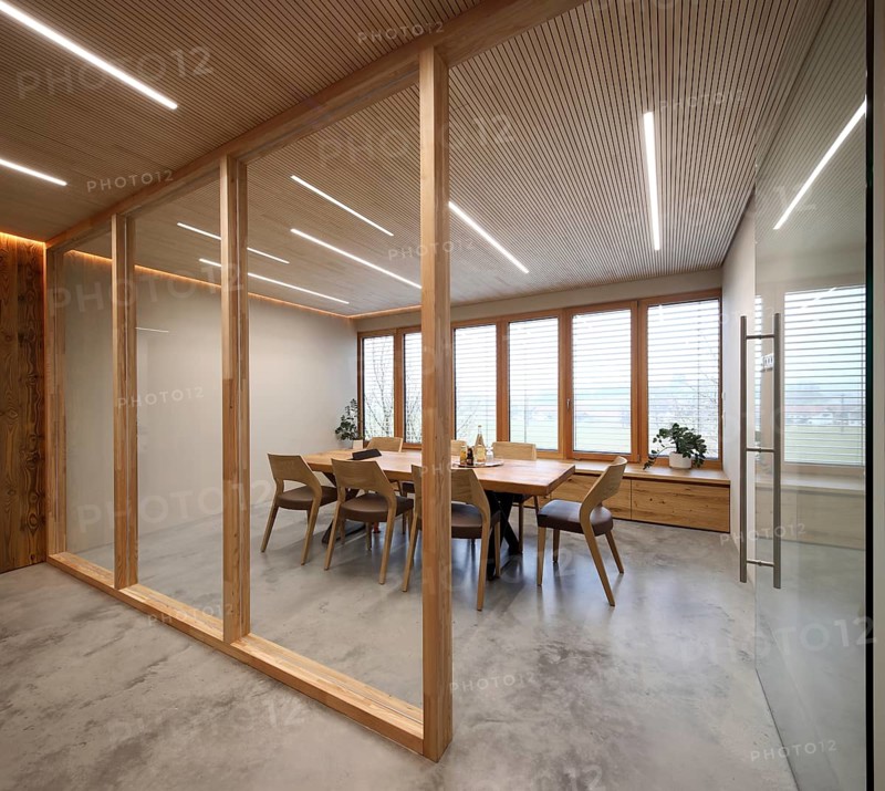 Modern interior design with wood