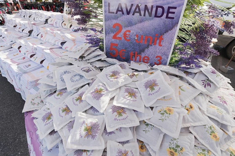 Dried lavender at the weekly market in Apt