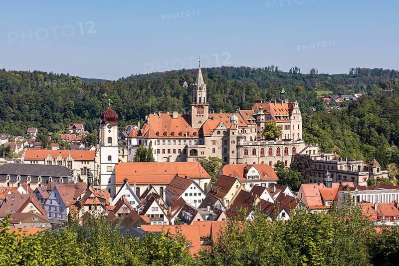 City view with Sigmaringen Castle