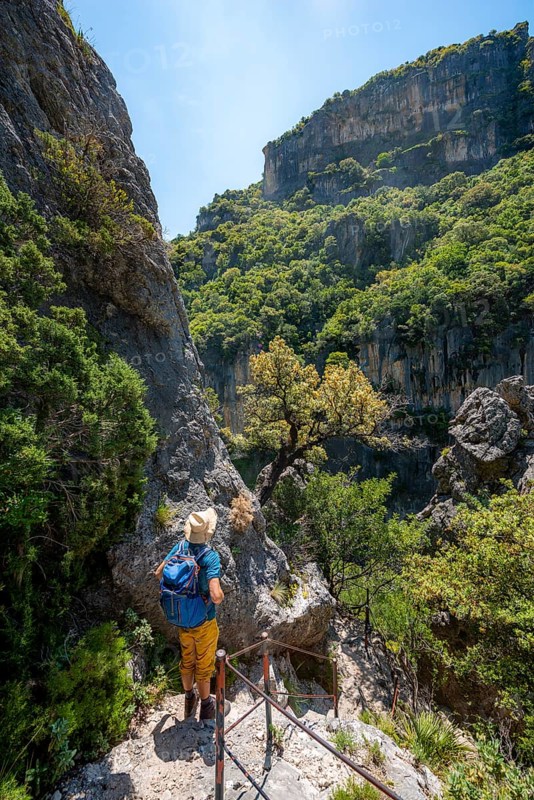 Hiker on a hiking trail