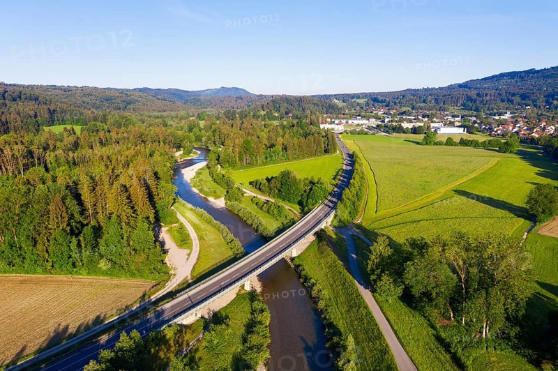 Bridge of the federal road B472 over the river Ammer