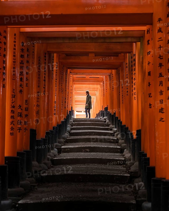 Fushimi Inari Taisha Shrine with person