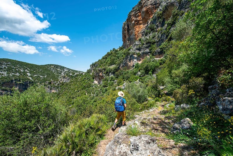 Hiker on a hiking trail