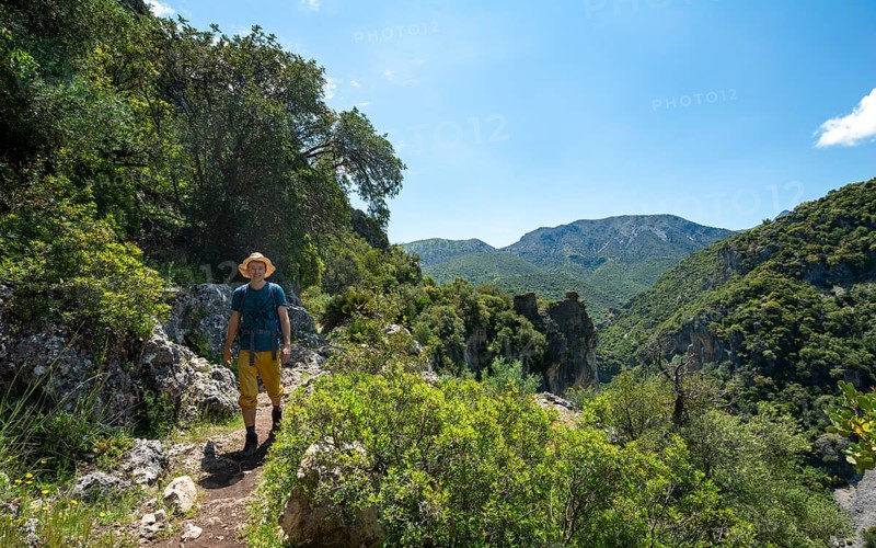 Hiker on a hiking trail