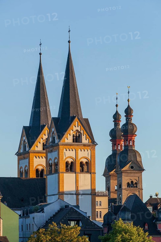 Florinskirche and Church of Our Dear Lady by evening light
