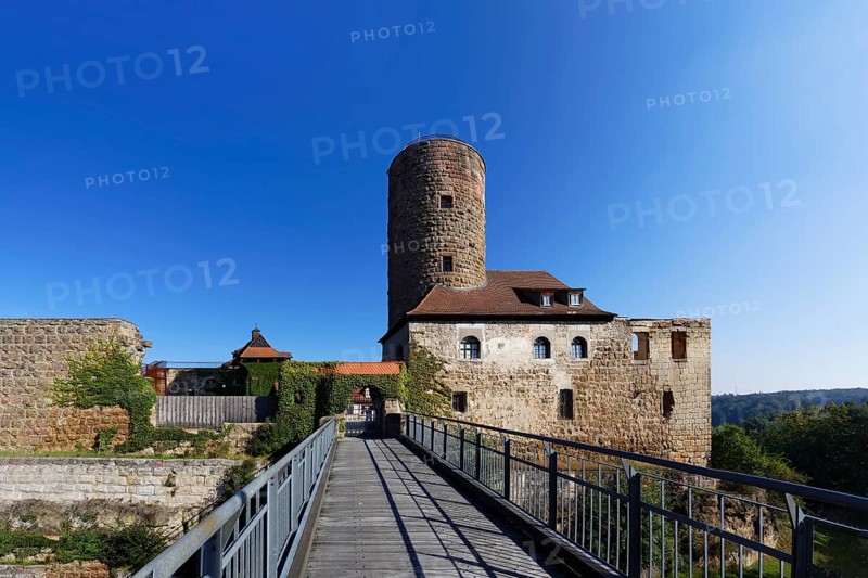 Castle ruin Thann Castle with fortified defence tower