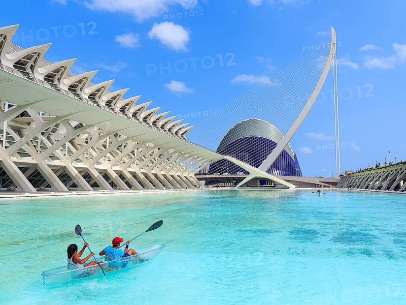 Principe Felipe Science Museum and Puente de l'Assut de l'Or bridge
