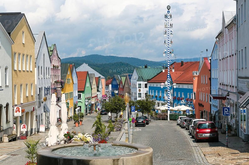 Market place with maypole