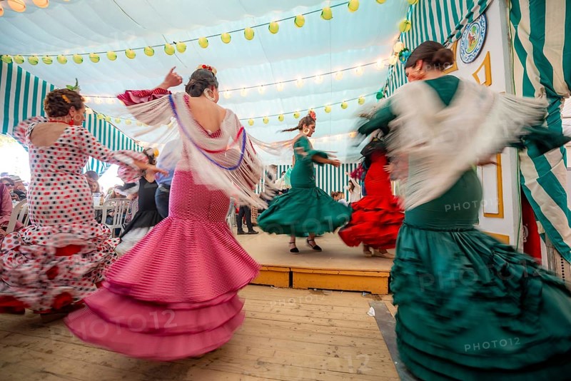 Young woman dancing Sevillano