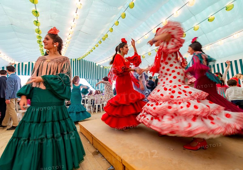 Young woman dancing Sevillano