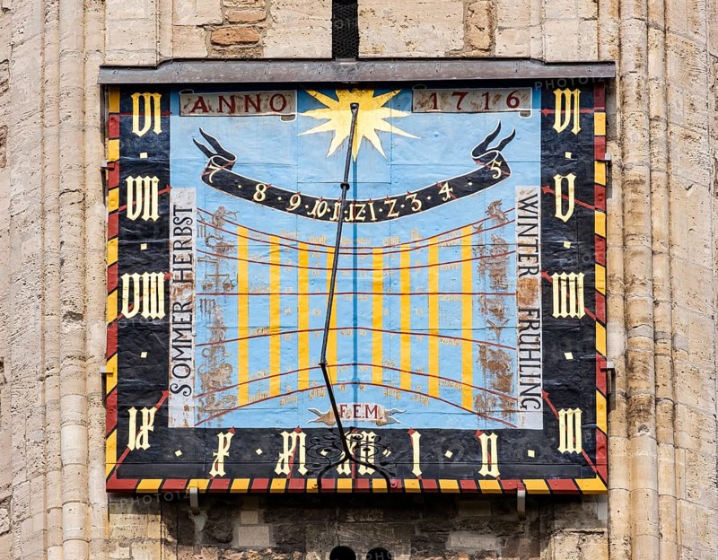 Sundial at the cathedral church St. Blasii