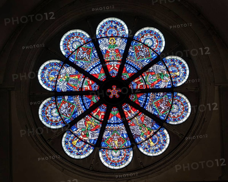 Stained glass window in the cathedral church of St. Blasii