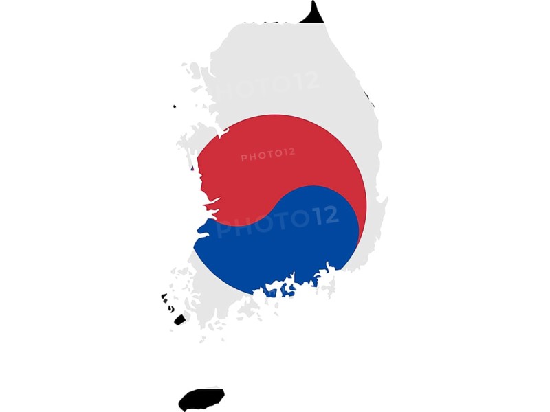 Flag in form form of the geographical country
