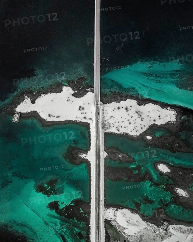 Road across the fjord
