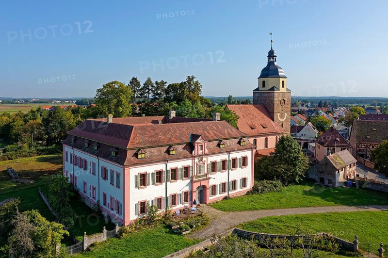 Hallerschloss and Evangelical Lutheran parish church St. Laurentius