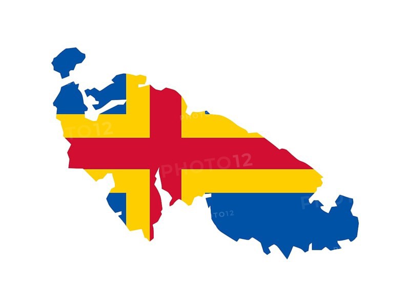 Flag in form form of the geographical country