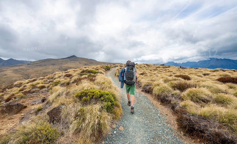 Hiker on Kepler Track