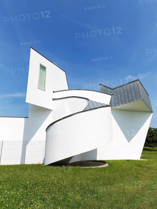 White modern building of towers