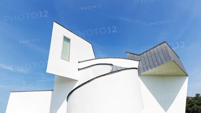 White modern building of towers