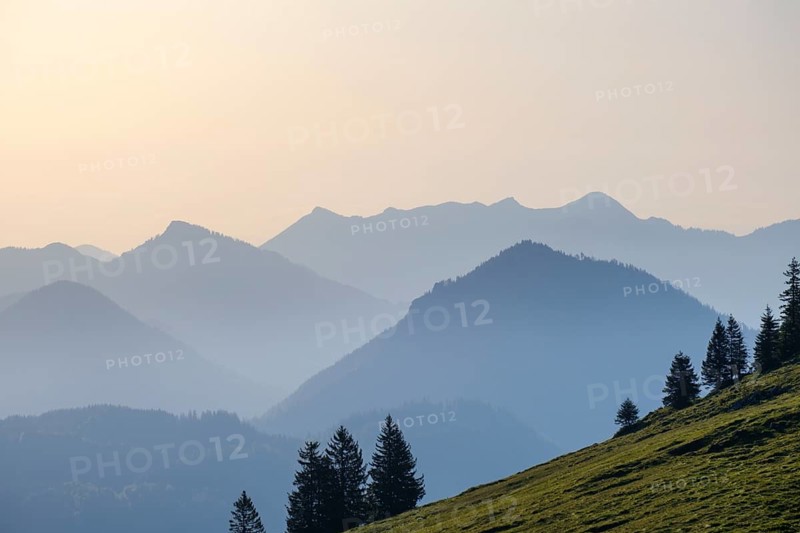 Mountains in haze
