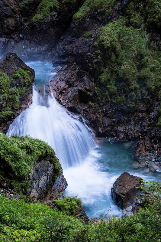 Waterfall in the Groppenstein Gorge