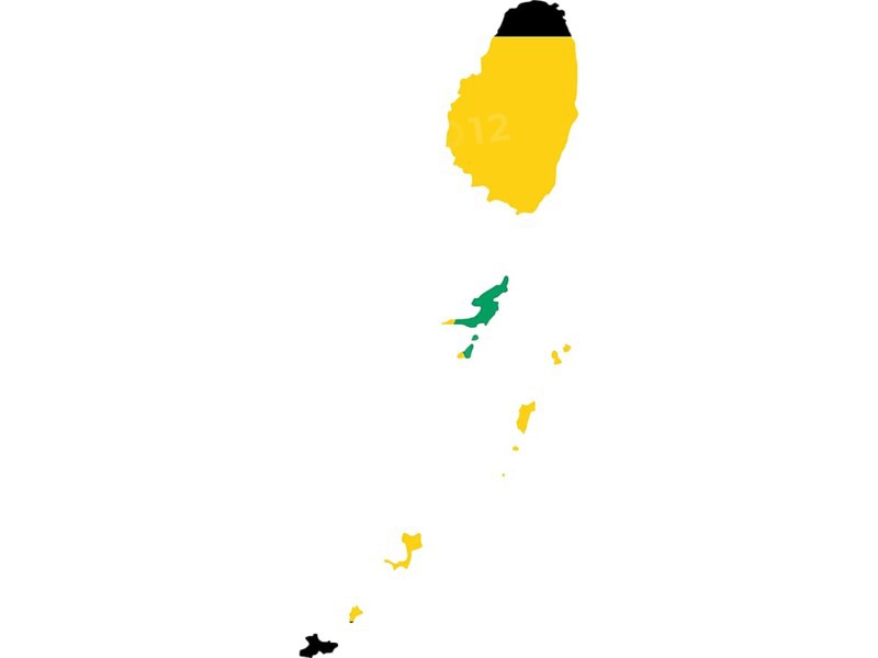 Flag in form form of the geographical country