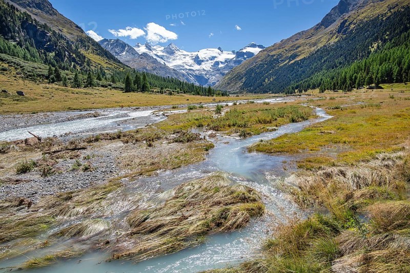 Glacier stream in the Roseg Valley