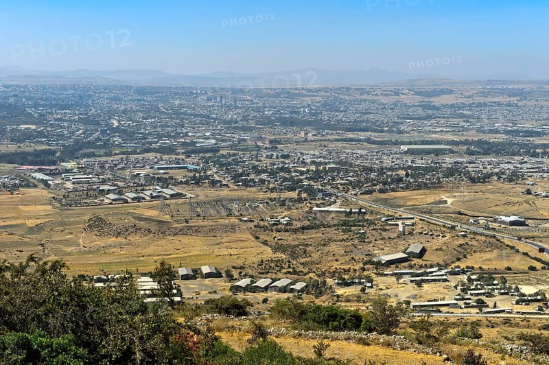 View from the edge of the African Rift Valley to the city of Mek'ele