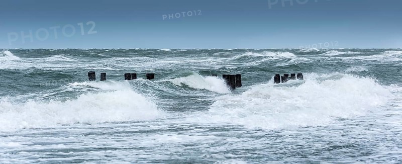 Winter storm at the Baltic Sea