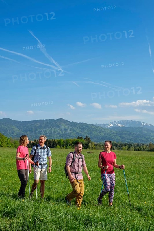 Group hiking