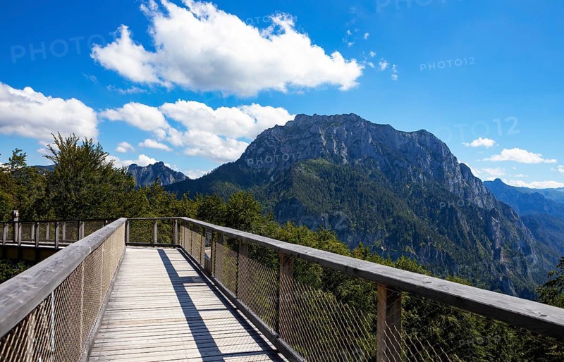 Tree top walk Salzkammergut am Gruenberg with Traunstein