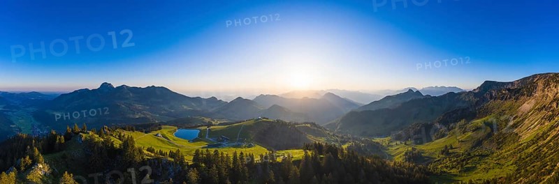 Panorama from Sudelfeld at sunrise