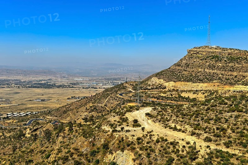 Steep erosion of the African Rift Valley near the city of Mek'ele