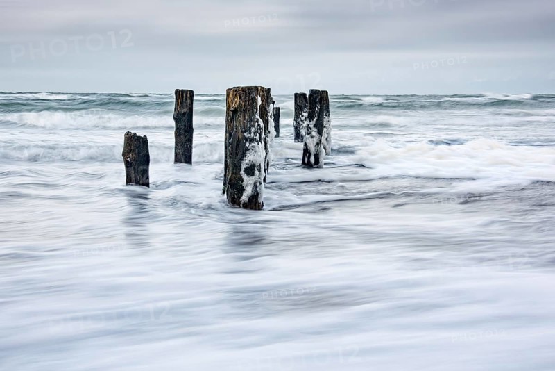 Winter storm at the Baltic Sea