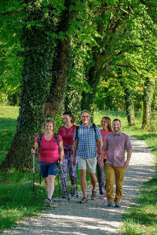 Group hiking