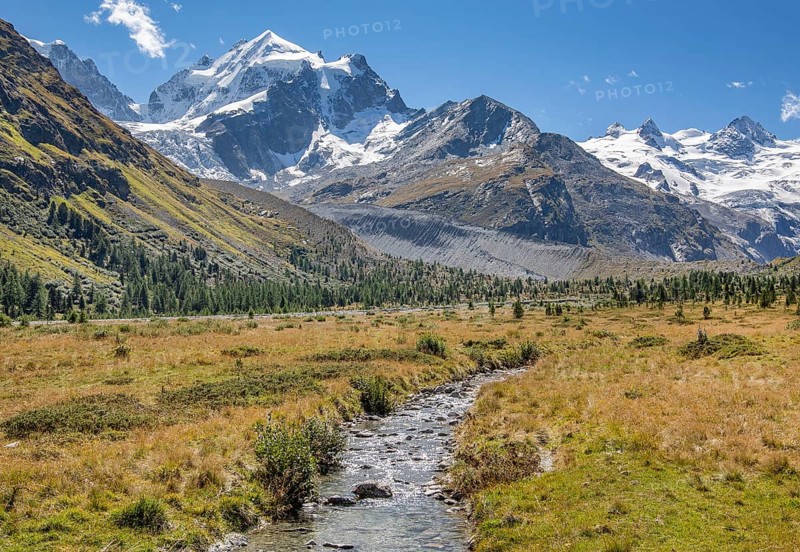 Glacier stream in the Roseg Valley