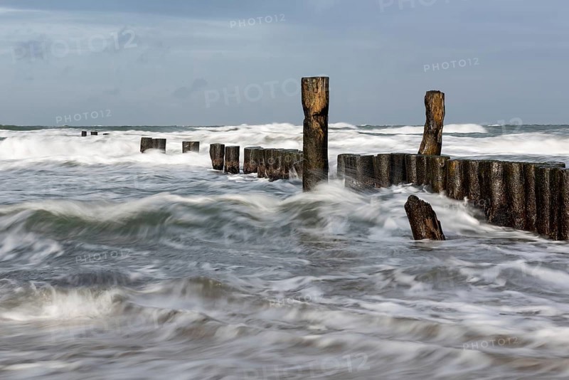 Winter storm at the Baltic Sea