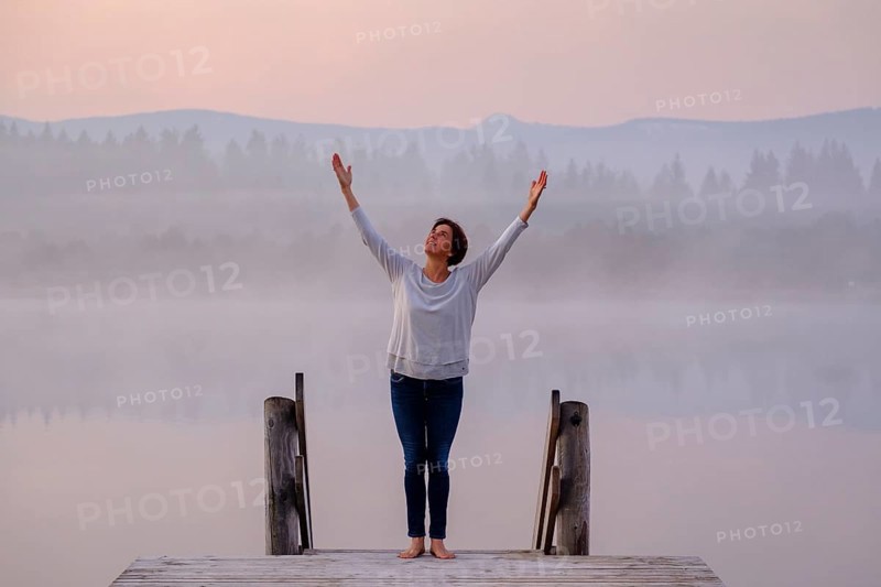 Woman at a jetty