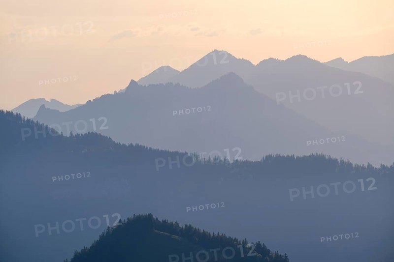 Mountains in haze