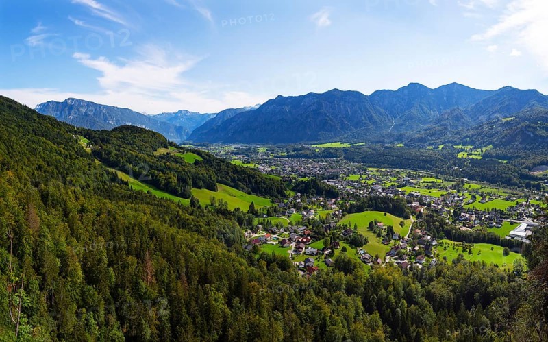 View from the Ewigen Wand to Bad Goisern