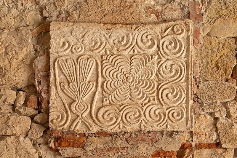 Relief fragment in the atrium