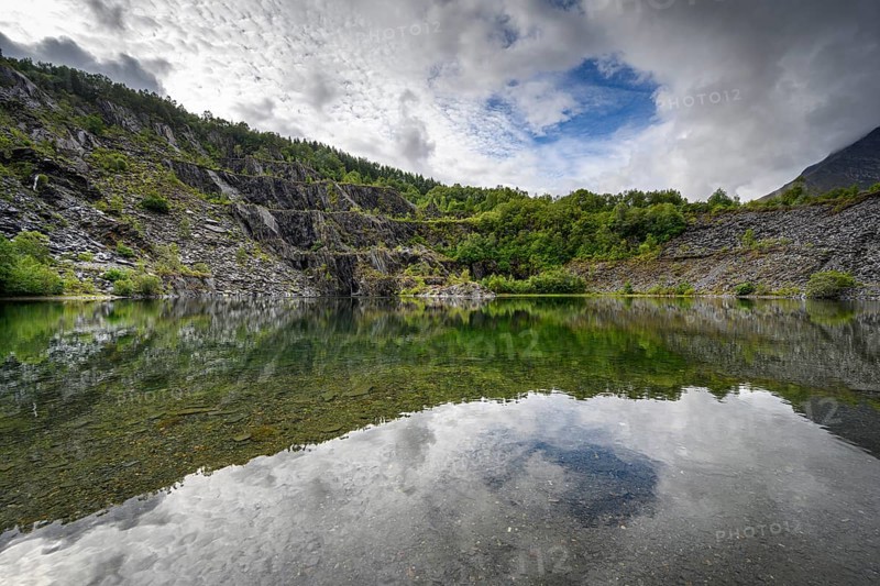 Water level in the former slate quarry near Ballaculish