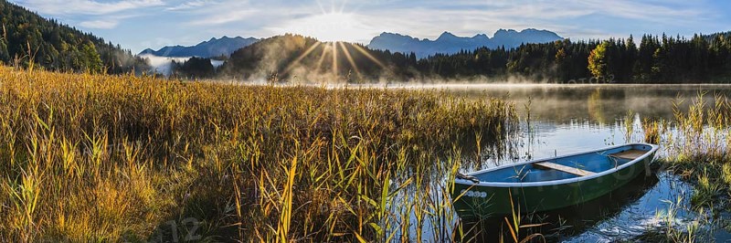 Sunrise and morning fog