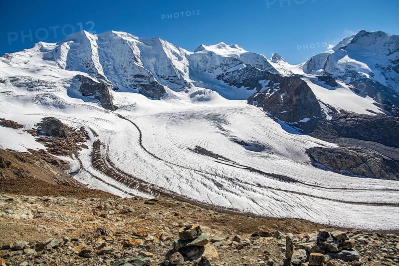 Viewpoint on the Diavolezza with Piz Palue
