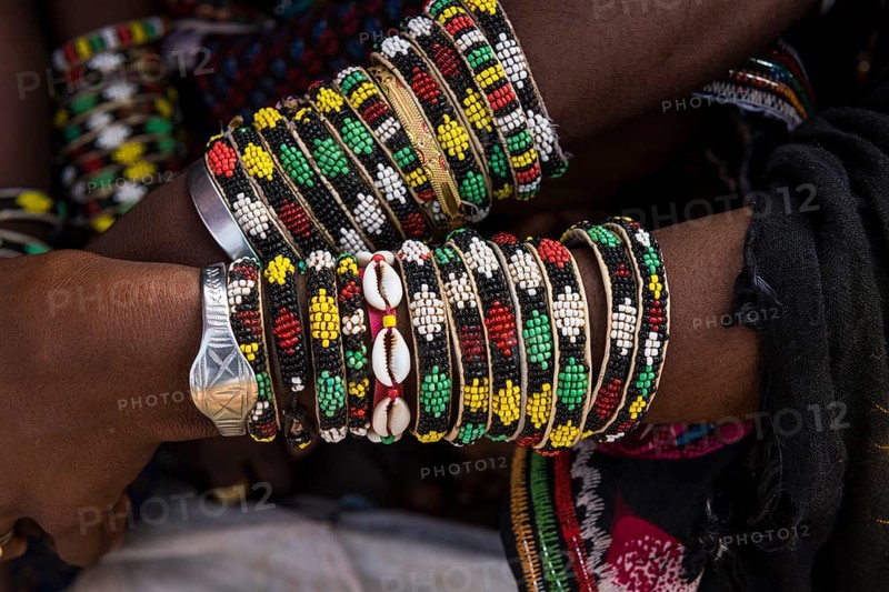Close up of the bracelets