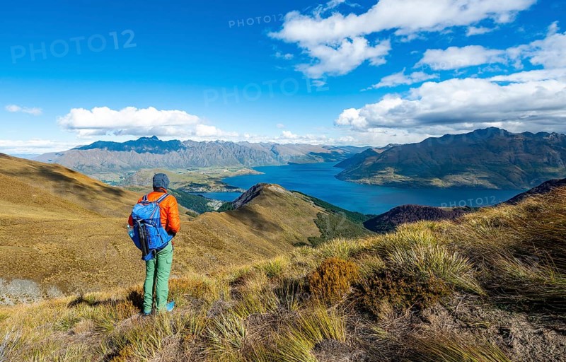 Hiker on the Ben Lomond trail
